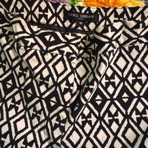 Mario Serrani Monochrome Geometric Trousers